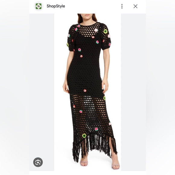 Something Navy Dresses & Skirts - Something Navy Floral Appliqué Dress